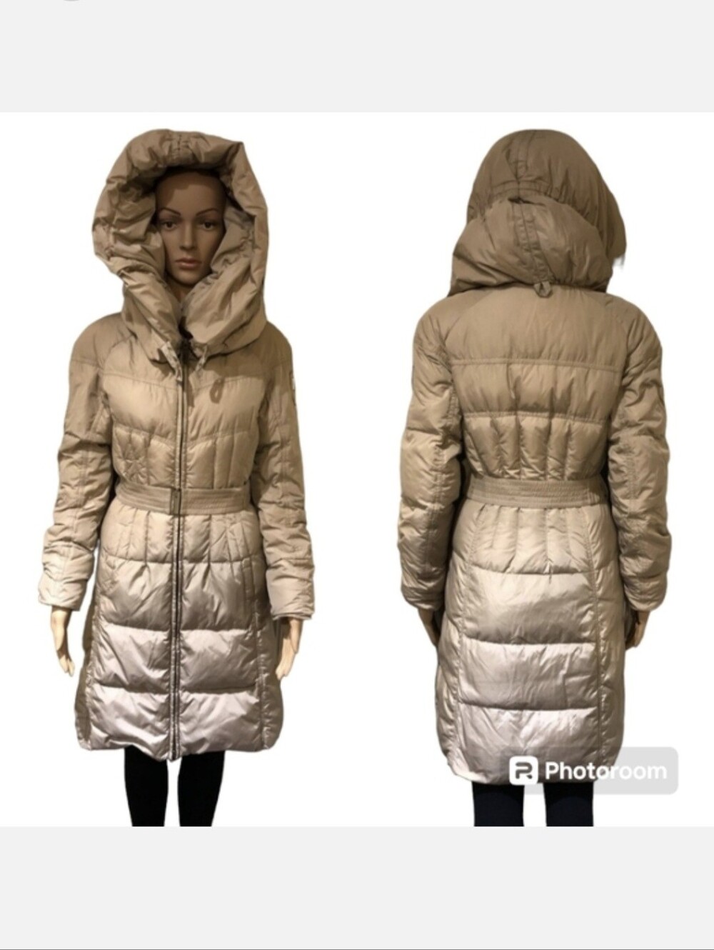 Italian Designer Brand Add Icon10 Pillow Collar Hooded Down Parka Size XS/2